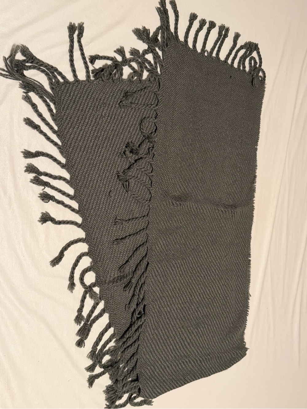 Oversized XXL Knit Charcoal Gray Scarf/Wrap